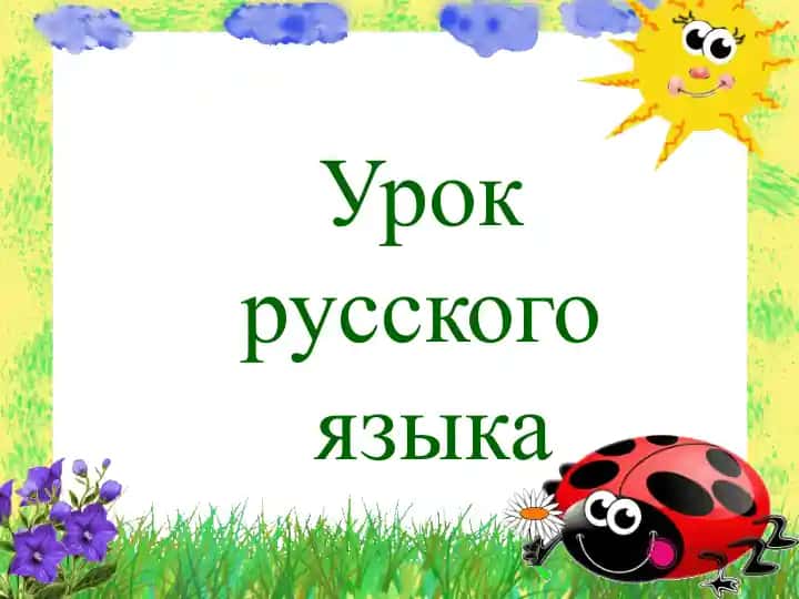 Урок русского языка
