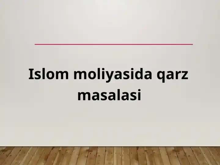 Islom moliyasida qarz masalasi