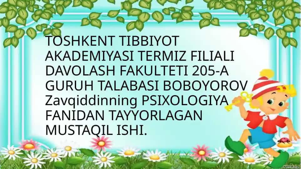 Psixologiya fanidagi zaruratlar