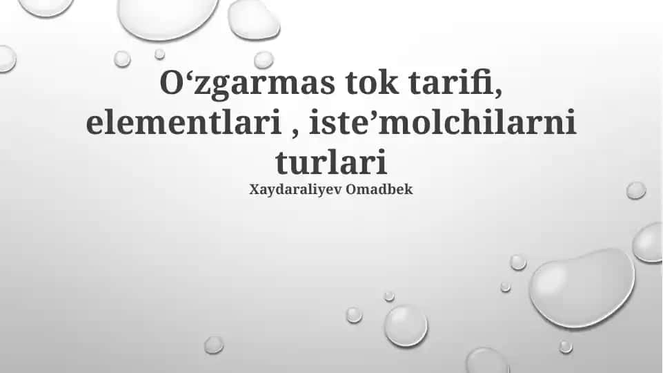 To'lov tizimlari va energiya tejash