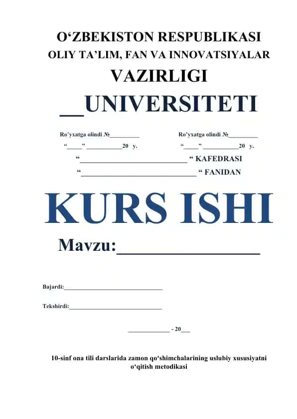 10-sinf ona tili darslarida zamon qo‘shimchalarining uslubiy xususiyatni o‘qitish metodikasi