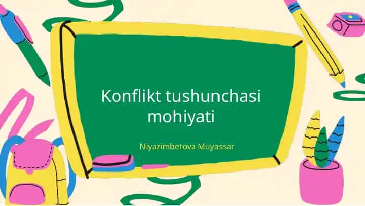 Konflikt tushunchasi mohiyati