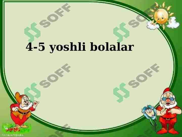 4-5 yoshli bolalar