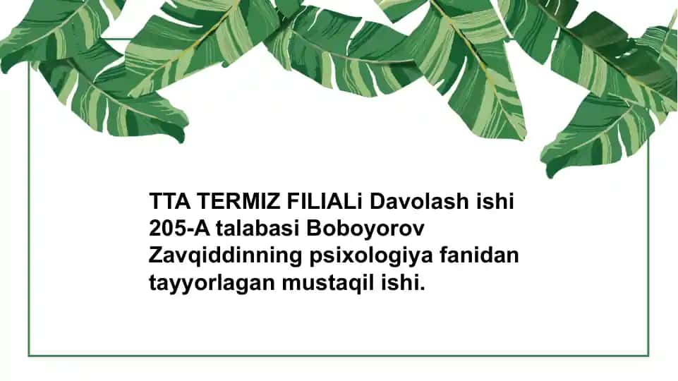 Salomatlikni ta'minlovchi zarur psixologik-pedagogik omillar