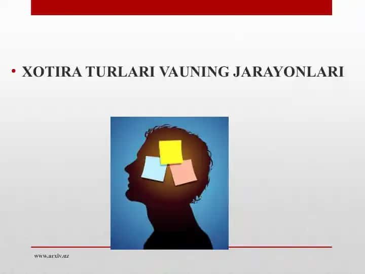 Xotira turlari va uning jarayonlari