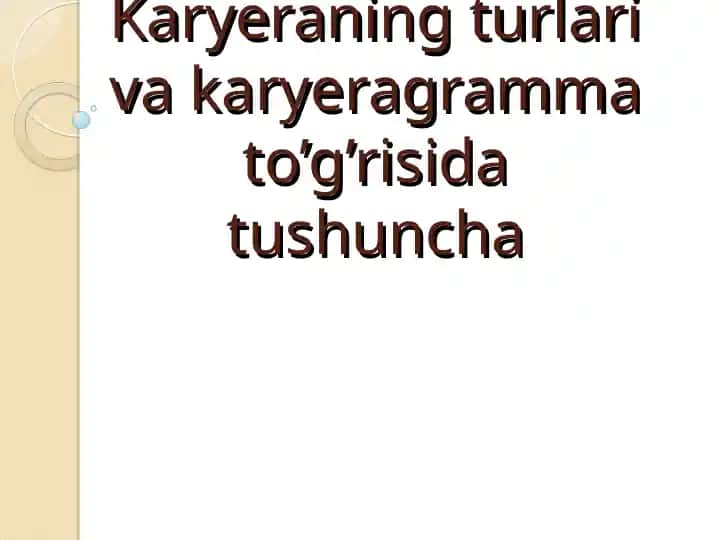 Karyera va Karyeragramma