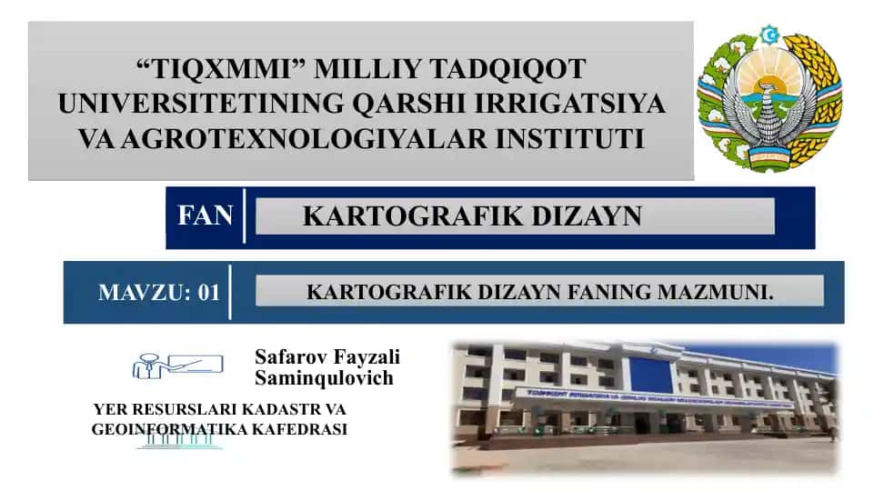 KARTOGRAFIK DIZAYN FANING MAZMUNI