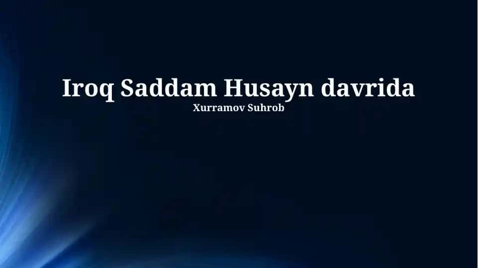 Iroq Saddam Husayn davrida