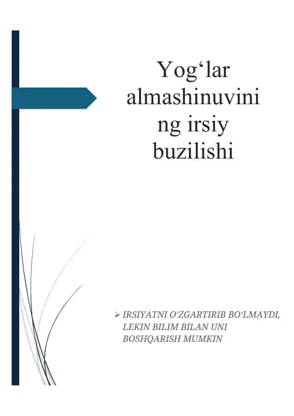 Yog‘lar almashinuvining irsiy buzilishi