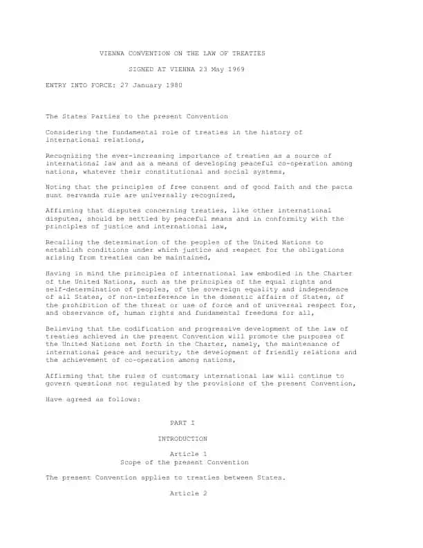 Vienna Convention on the Law of Treaties