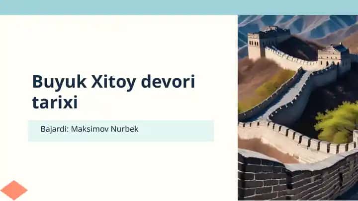 Buyuk Xitoy devori tarixi