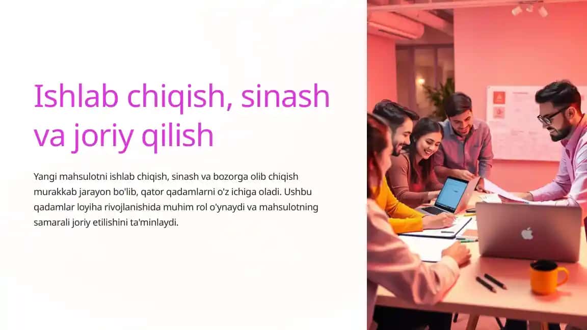 Ishlab chiqish, sinash va joriy qilish
