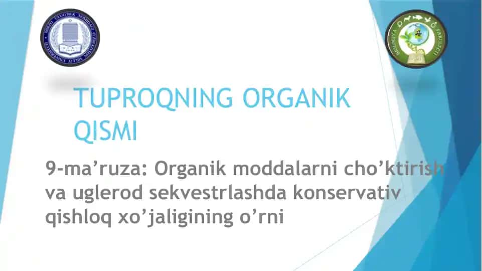 TUPROQNING ORGANIK QISMI
