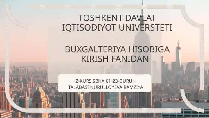 Buxgalteriya balansining tuzilishi va mazmun mohiyati