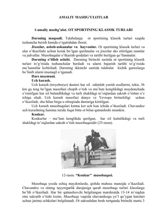 Ot sportining klassik turatlari
