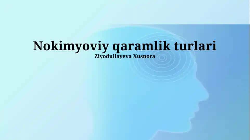 Nokimyoviy qaramlik turlari