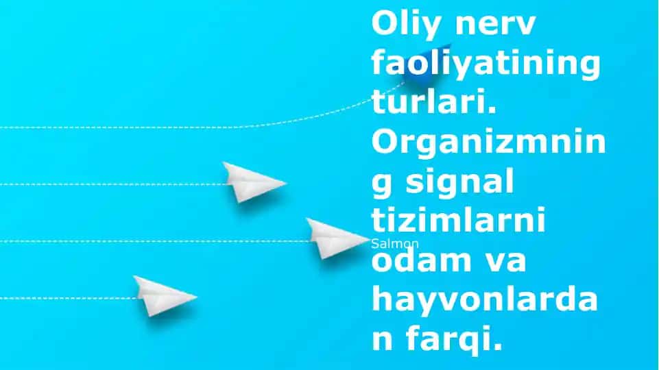 Oliy Nerv Faoliyatining Turlari