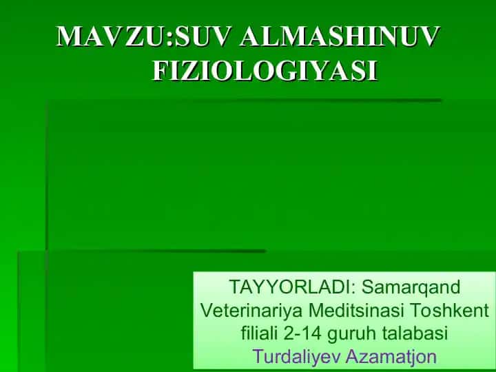 Su Anatomiyasi