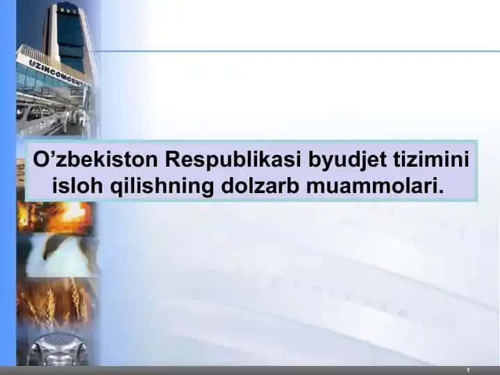 O’zbekiston Respublikasi byudjet tizimini isloh qilishning dolzarb muammolari
