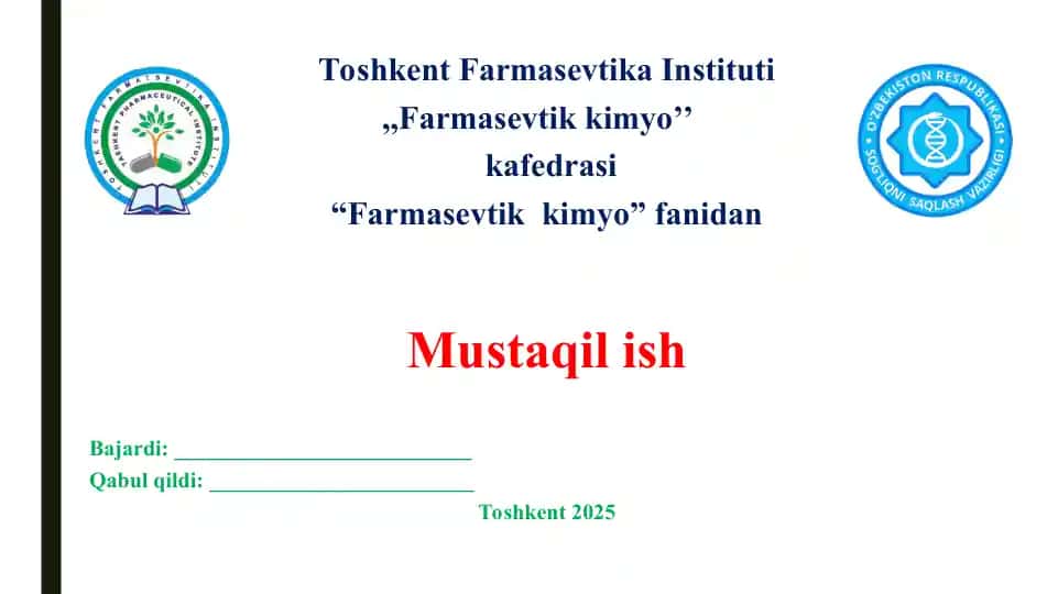 Aminoglikozidlarning tahlilida xromotografik usullarining qo'llanilishi. Taqdimot 19 bet