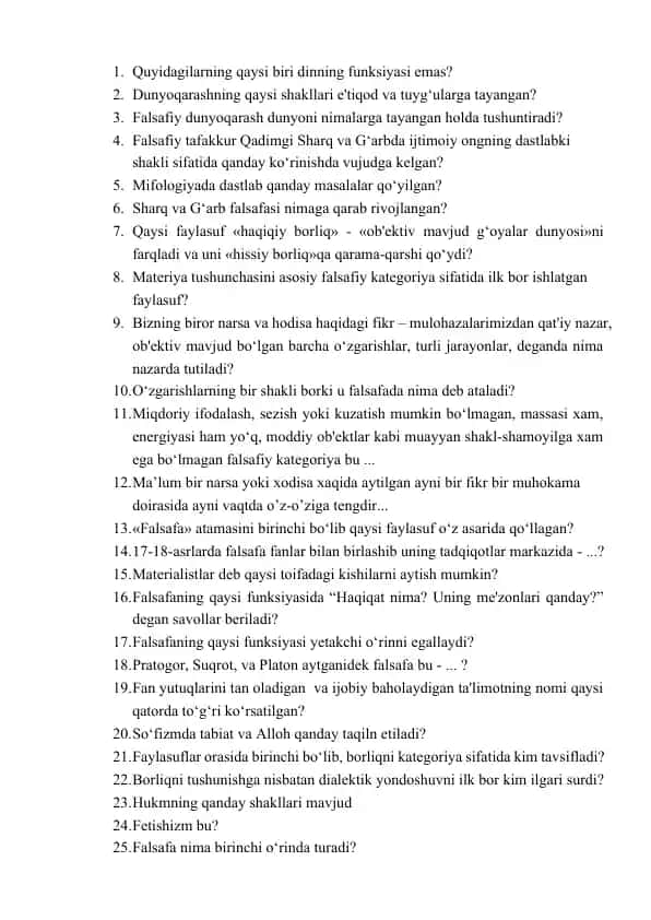 Falsafiy an'aniyot