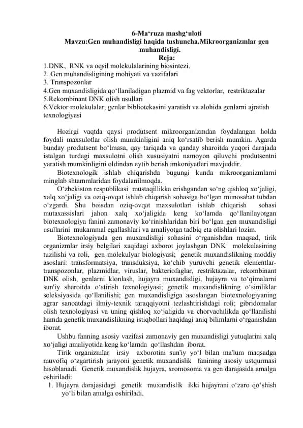 Gen muhandisligi