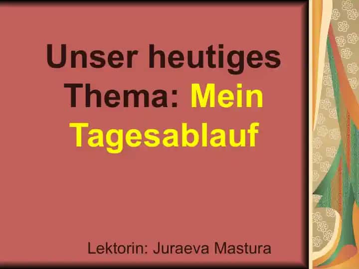 Mein Tagesablauf