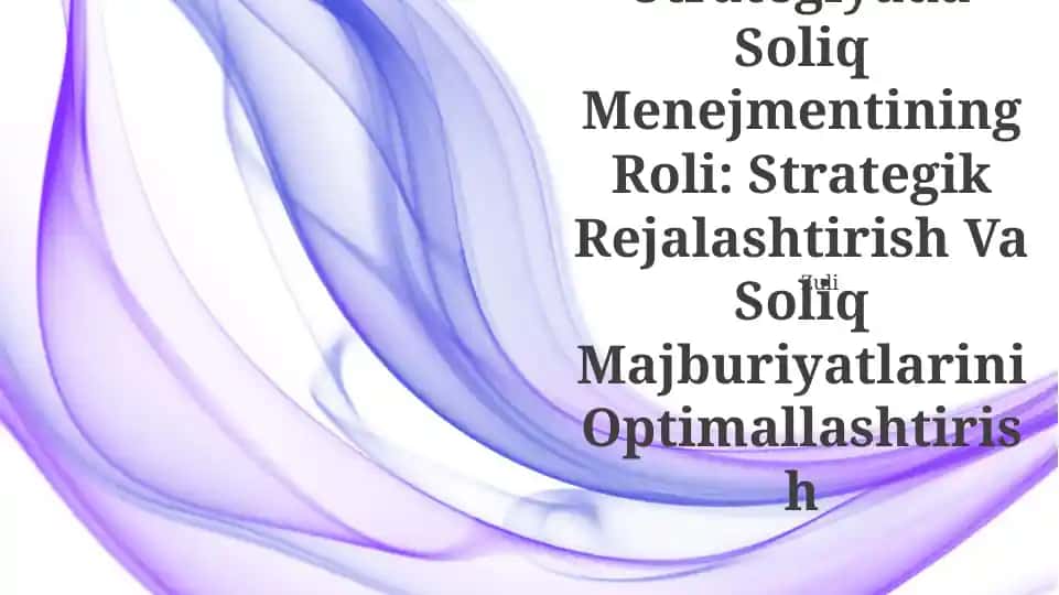 Korporativ Strategiyada Soliq Menejmentining Roli