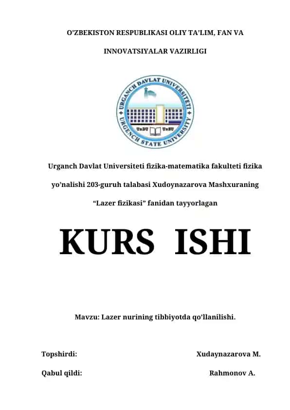"Lazer fizikasi"
