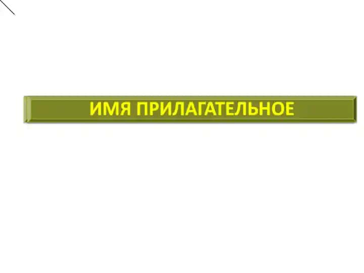 Имя прилагательное
