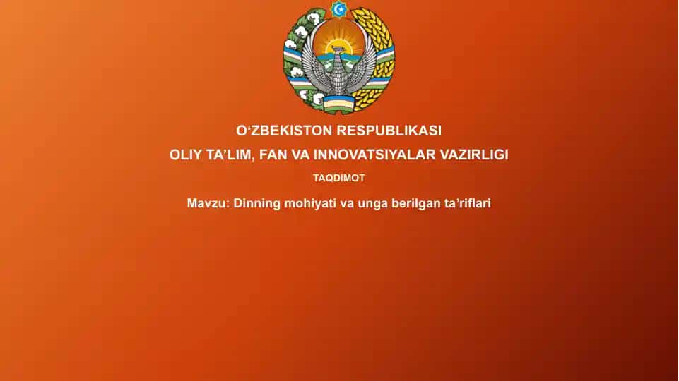 Dinningmohiyativaungaberilgantaʼriflari