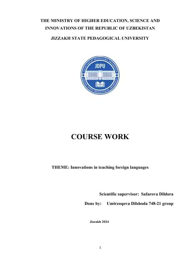 Innovations in teaching foreign languages