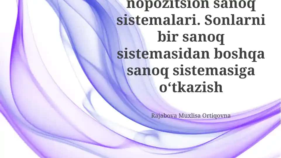 Son tizimlari