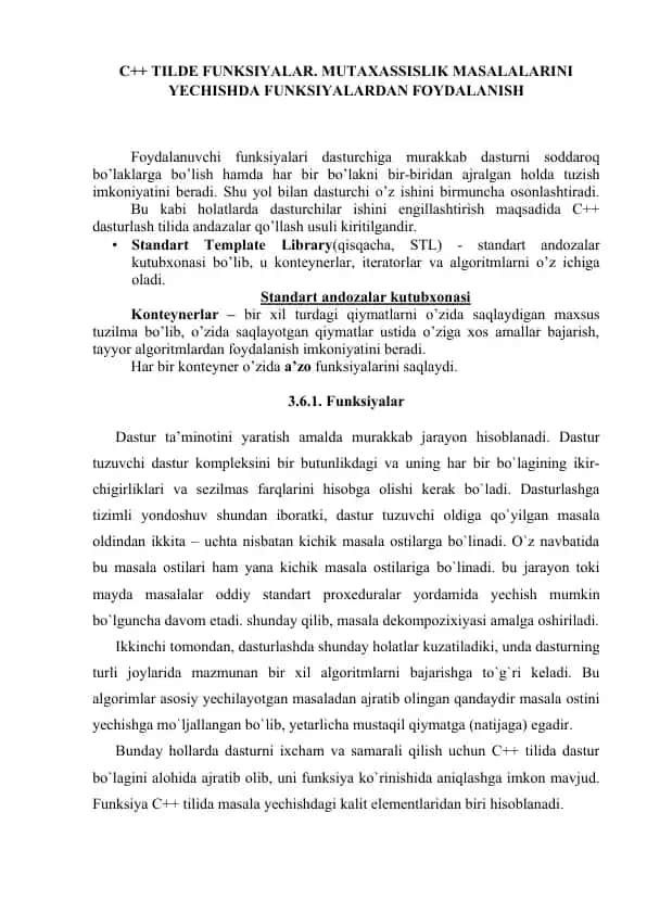 C++ TILDE FUNKSIYALAR