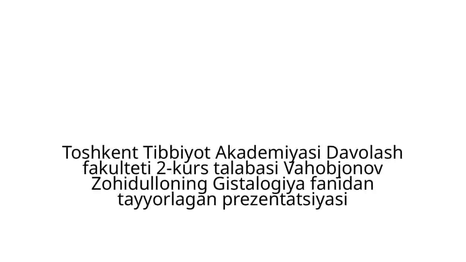 Odam Embriologiyasi Prezentatsiyasi