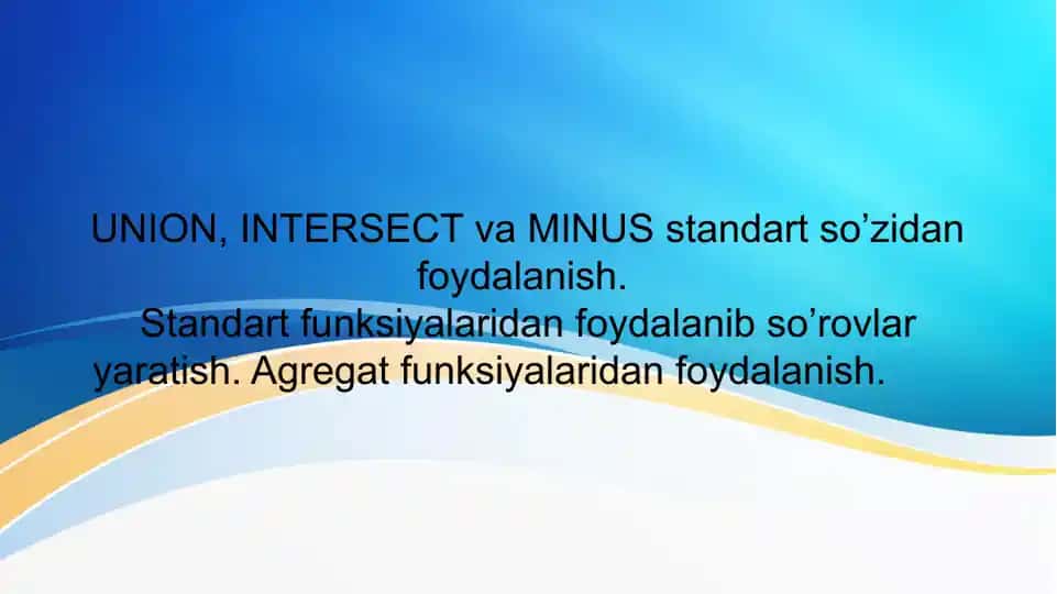 SQL Standartlari