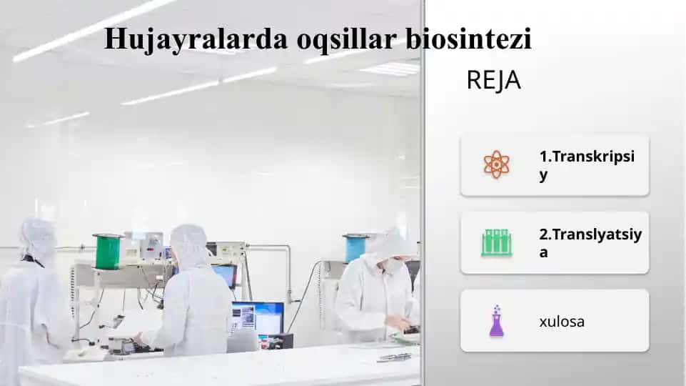 Hujayralarda oqsillar biosintezi