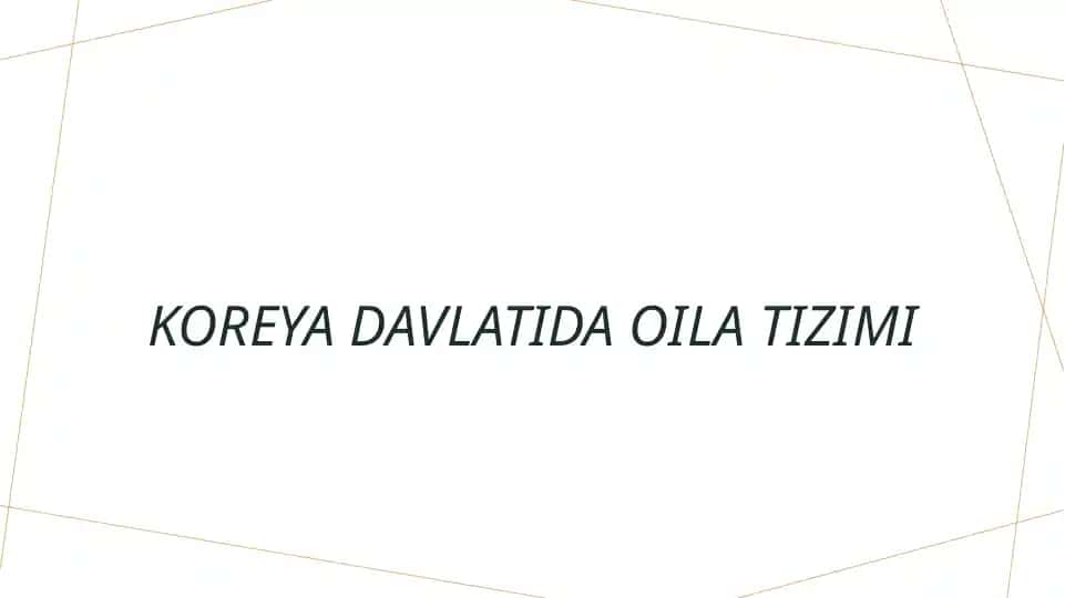 Janubiy Koreya oilasi tizimi