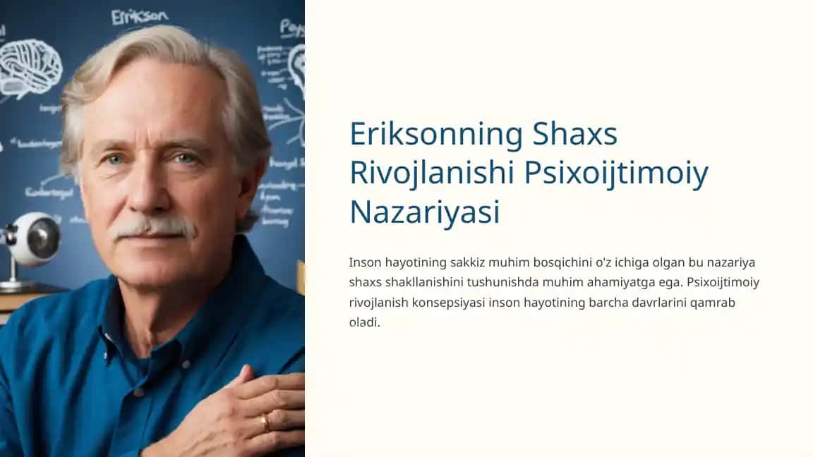 Eriksonning Shaxs Rivojlanishi Psixoijtimoiy Nazariyasi