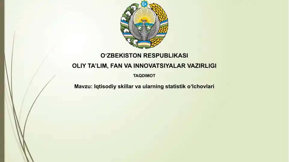 Iqtisodiyskillarvaularningstatistikoʻlchovlari