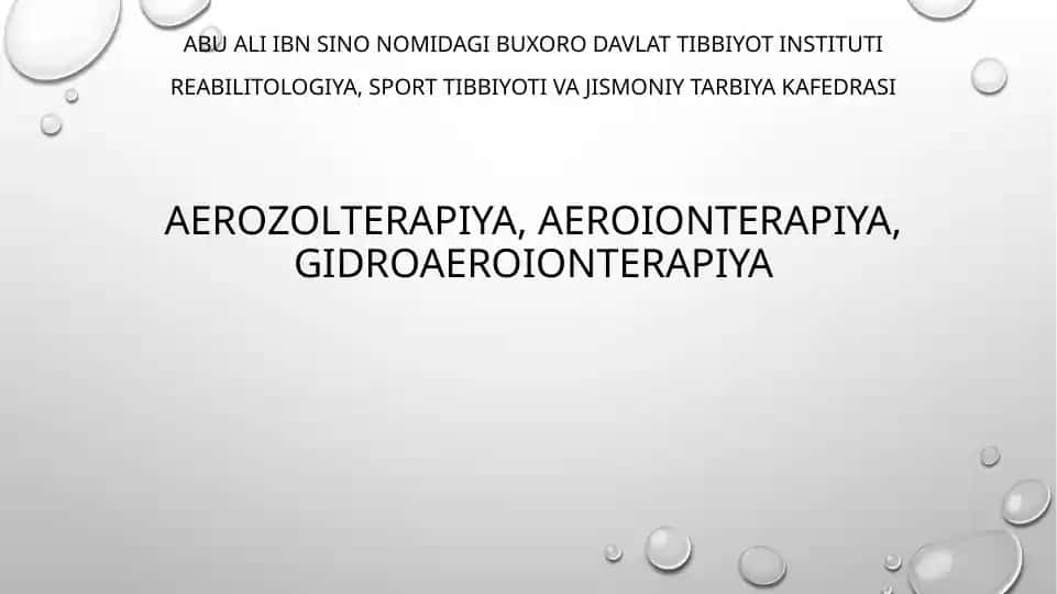 AEROIONOTERAPIYA