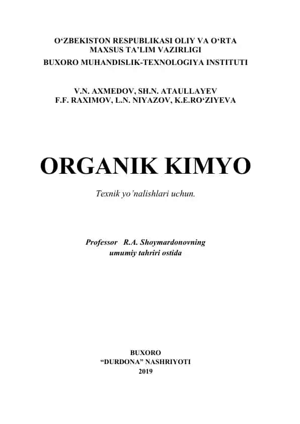 Organik kimyo