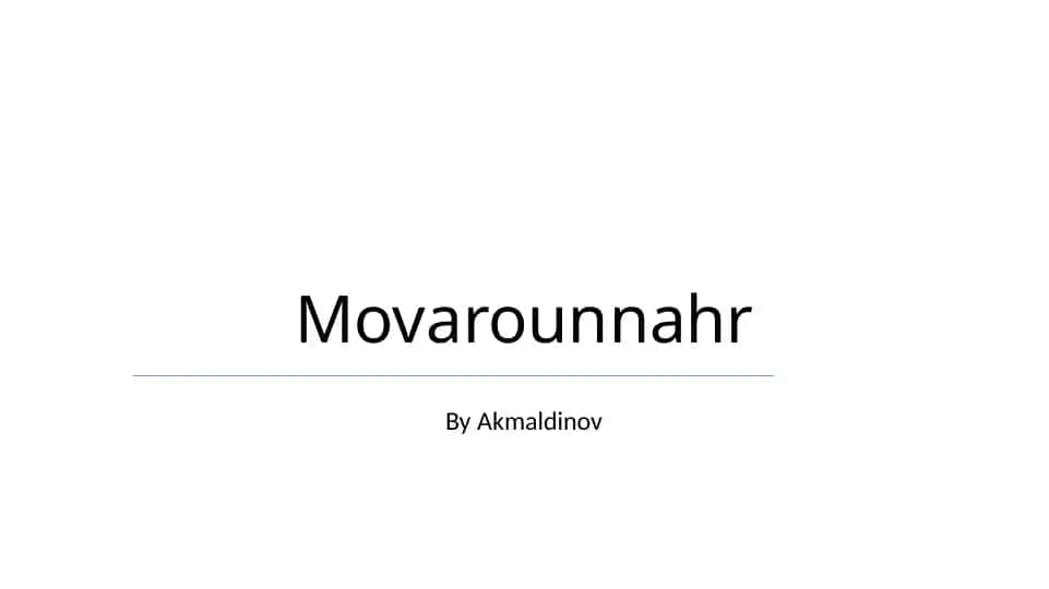 Movarounnahr