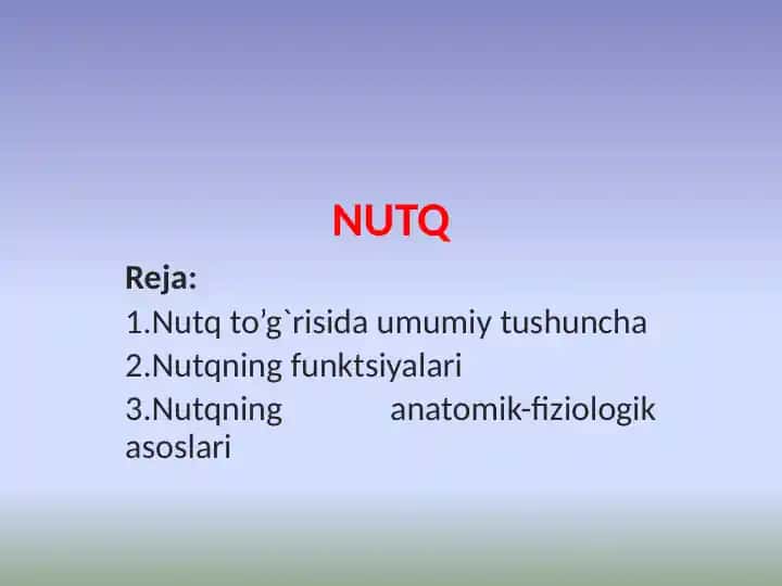 Nutq taqdimoti