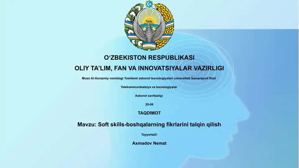 Soft skills-boshqalarning fikrlarini talqin qilish
