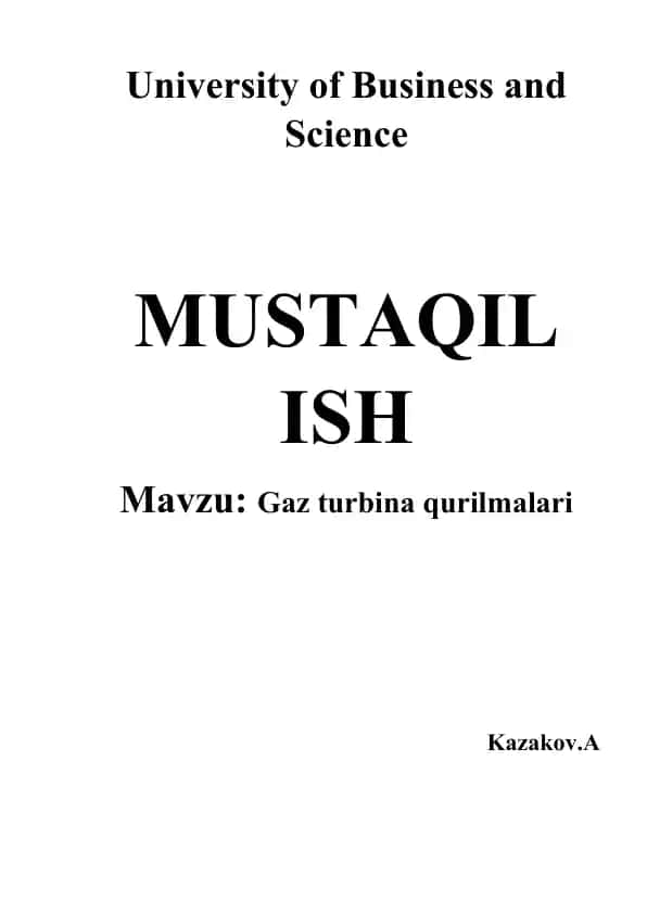 Gaz turbina qurilmalari
