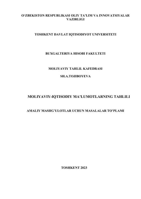 Moliyaviy-iqtisodiy maʼlumotlarning tahlili