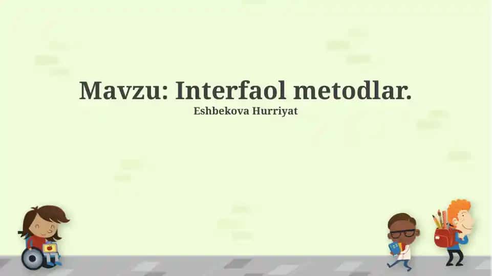 Interfaol metodlar