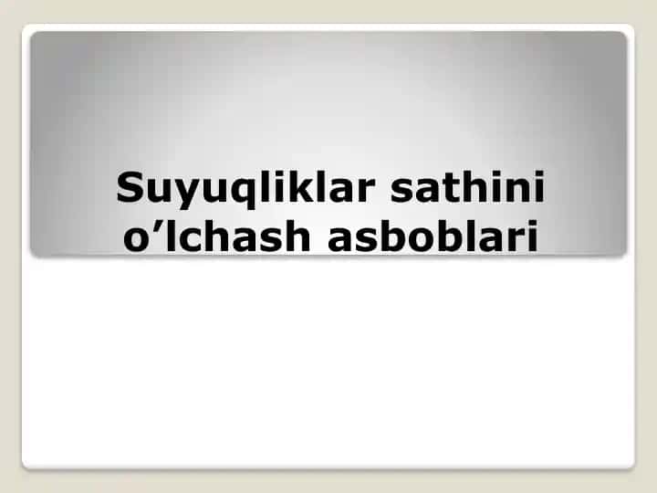 Sathni o’lchash asboblari