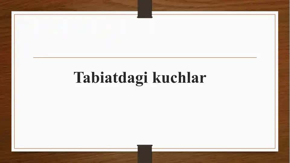 Tabiatdagi kuchlar